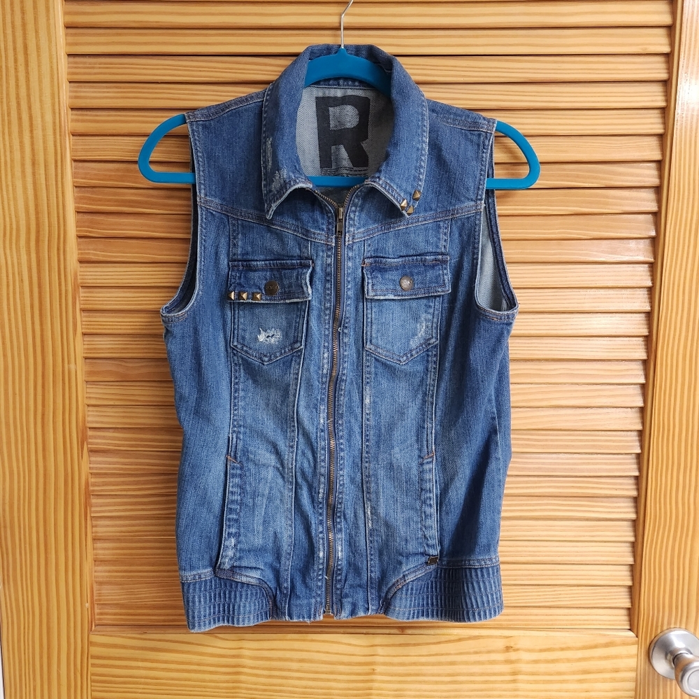 Roxy Zip-front Denim Vest
